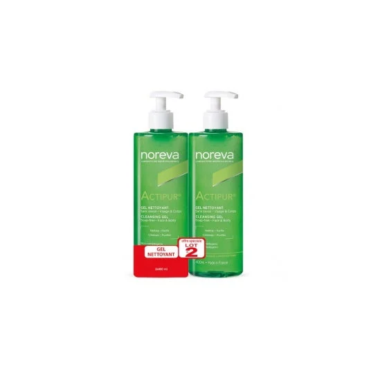 Noreva Actipur Gel detergente senza sapone 2x400ml
