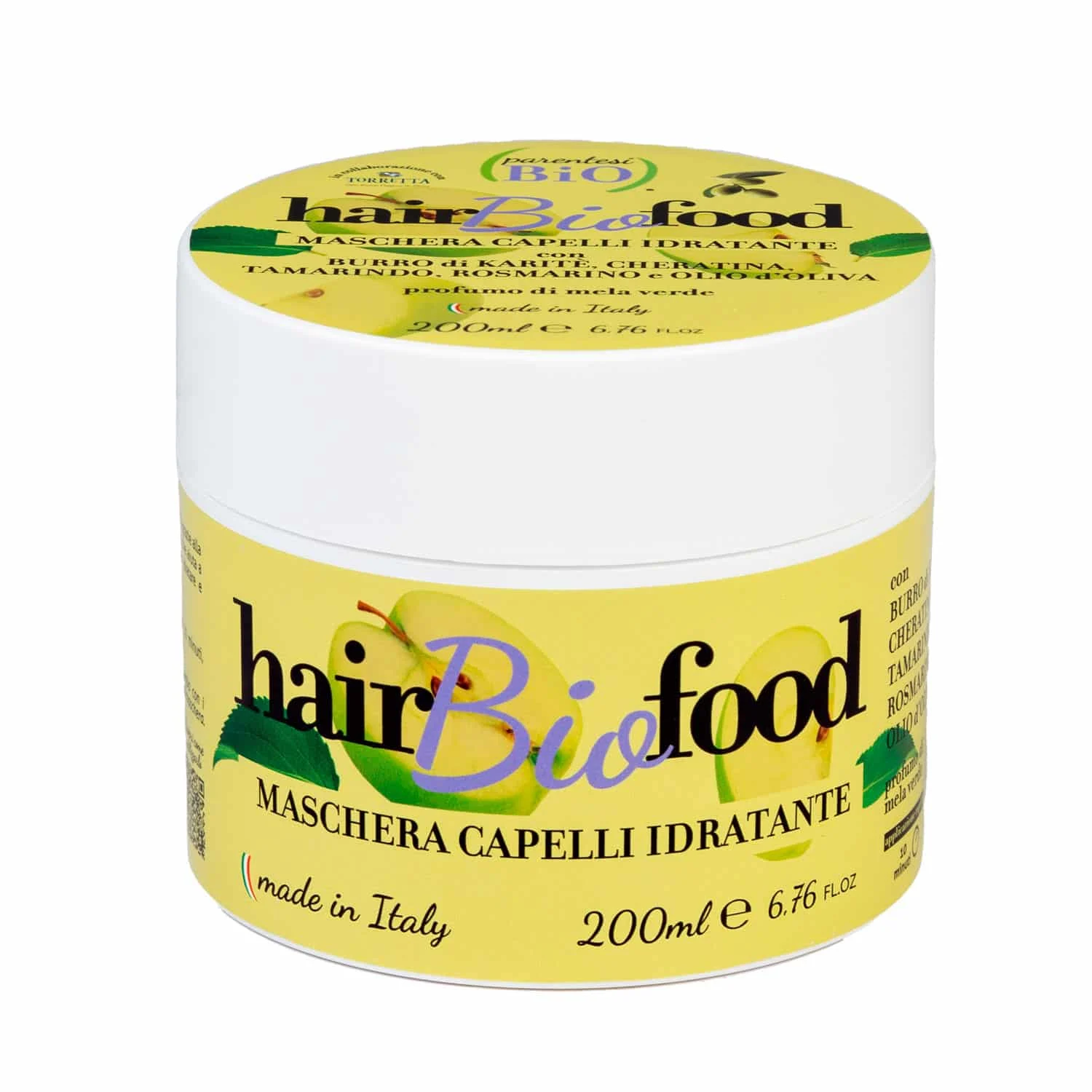 PARENTESI BIO Hair Bio Food – Maschera Capelli Idratante Mela Verde