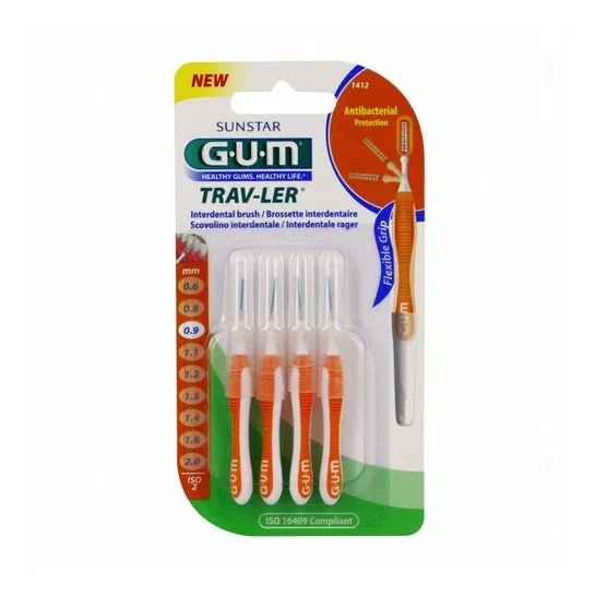 Gum Trav-Ler Interdental Brush 1412 0,9mm 4 unità