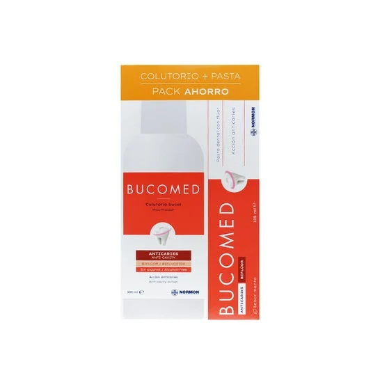 Normon Bucomed Anticaries Pack Colutorio 500 ml + Pasta 125 ml