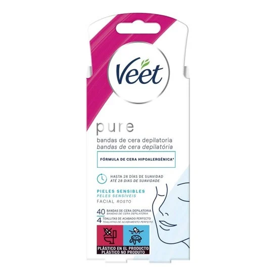 Veet Banda Cera Depilatoria Facial 40uds