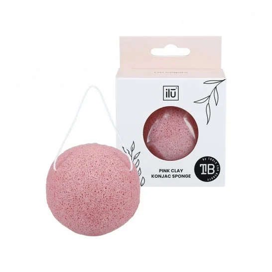 Ilū Konjac Sponge Pink Clay 1ud