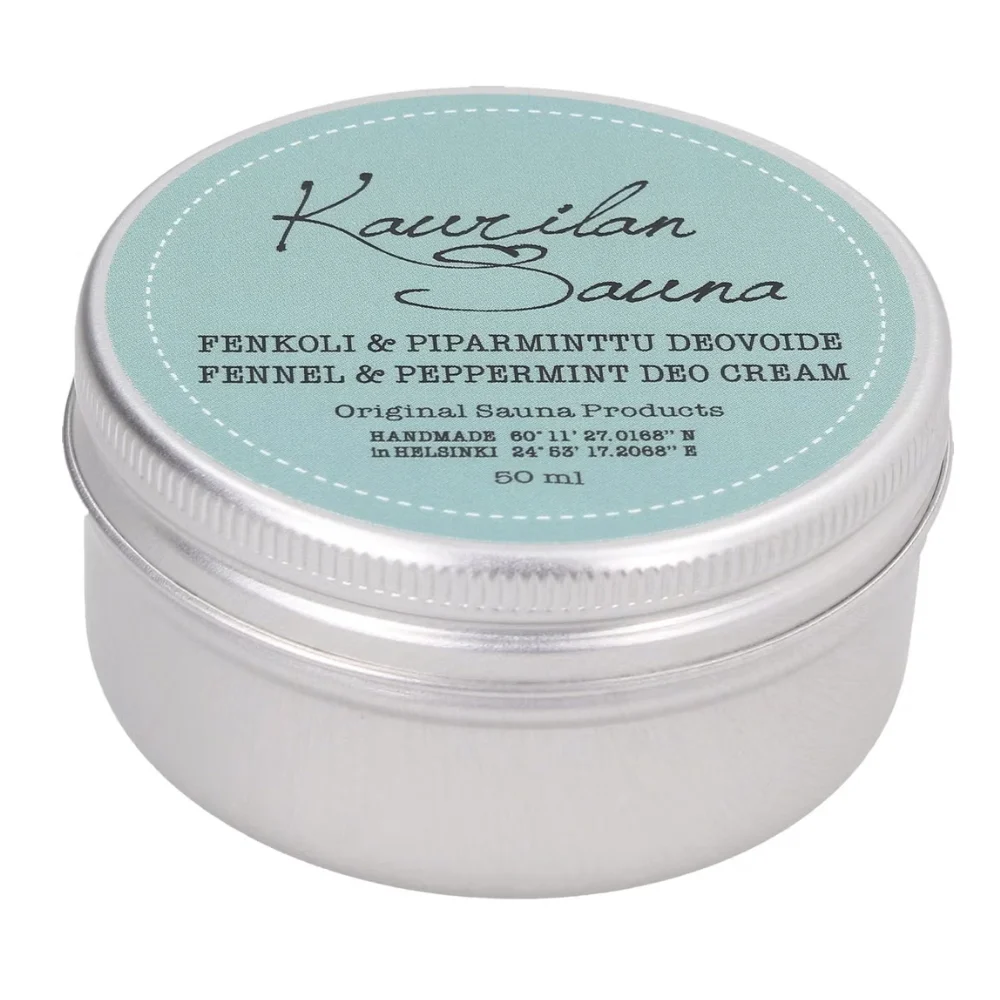 Kaurilan sauna Crema Deodorante Vegana Finocchio e menta piperita (50 ml)