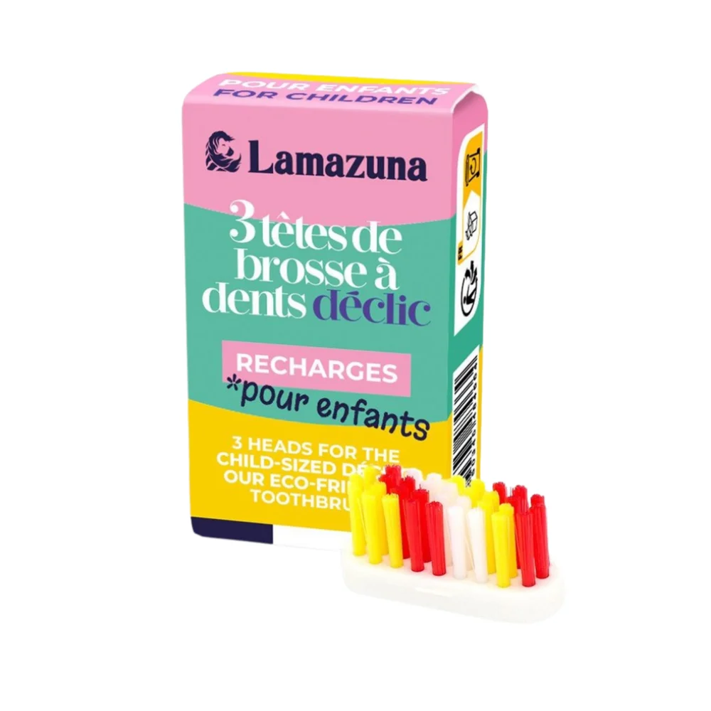 Lamazuna Set 3 Testine per Spazzolini da Denti per Bambini, 6 g