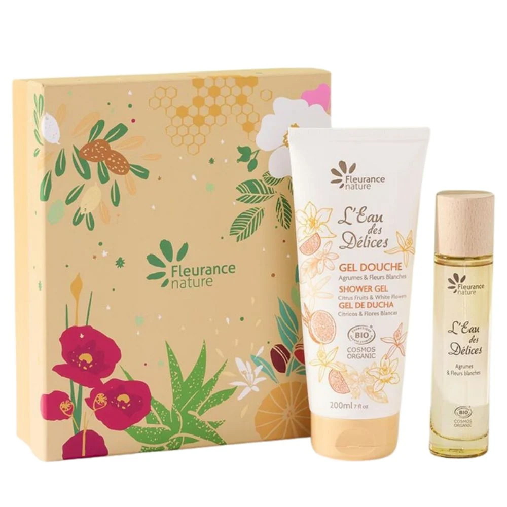 Fleurance nature L'Eau des Délices Set regalo agrumi e fiori bianchi