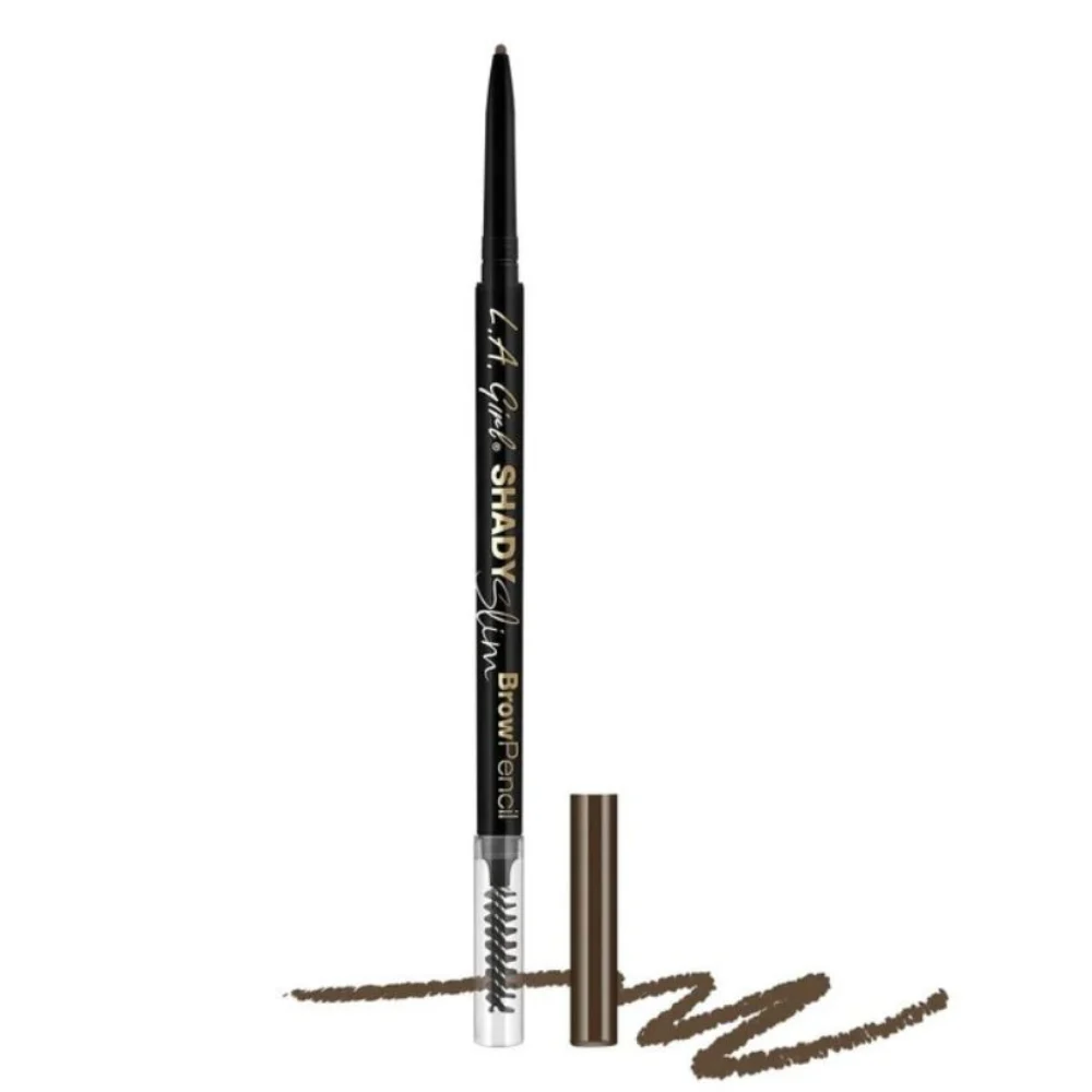 L.A. Girl Cosmetics Shady Slim matita automatica per sopracciglia con spazzolino colore Medium Brown 0,08 g