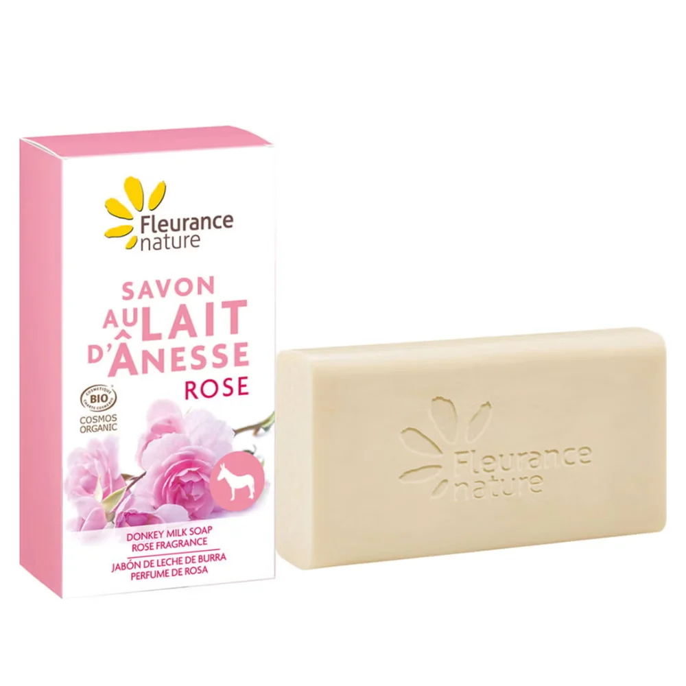 Fleurance nature Sapone al latte d'asina rosa (100 g)