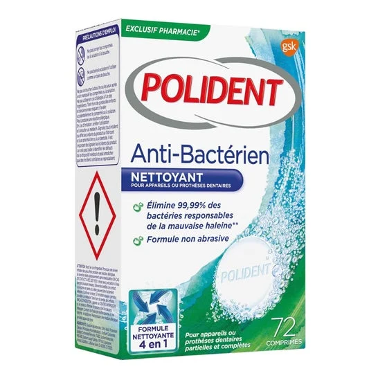 Polident Detergente Protesi Antibatterico 72comp