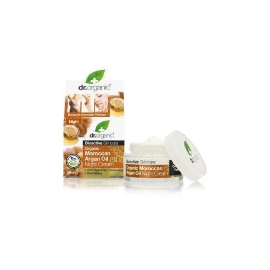 Dr.organic marocchino Crema da notte marocchina Olio di Argan 50ml