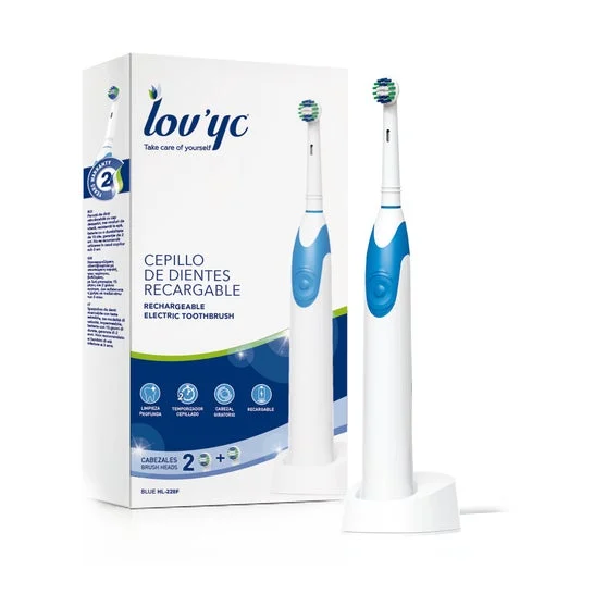 Lovyc Spazzolino da Denti Elettrico Ricaricabile + 2 Teste 1 Unità