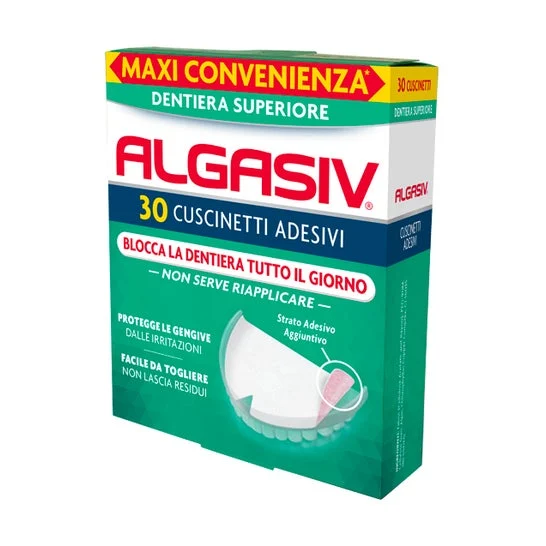 Algasiv Adesivo per Protesi Dentaria Superiore 30 Unità
