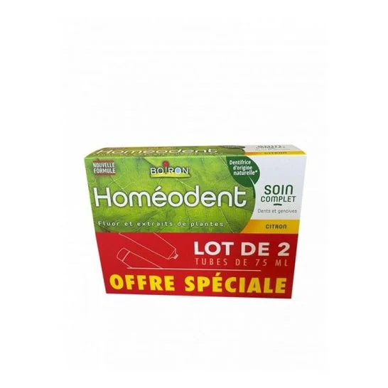 Homeodent Dentífrico Limón Cuidado Completo Dientes Encía 2x75ml