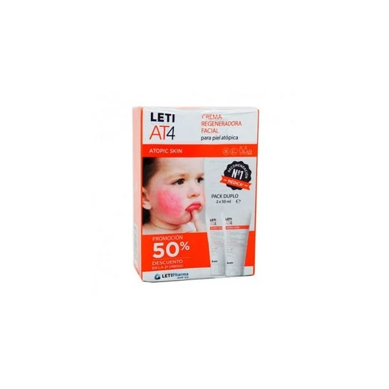 Letiat4 Crema Viso Pelle Atopica 2x50ml