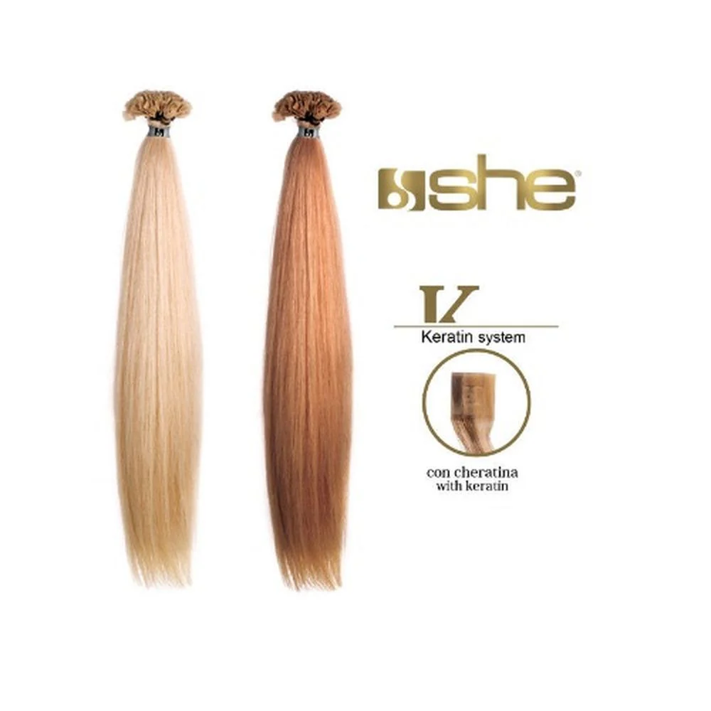 SHE SOCAP EXTENSION CON CHERATINA / SHATUSH 55/60CM CONF. 10 CIOCCHE