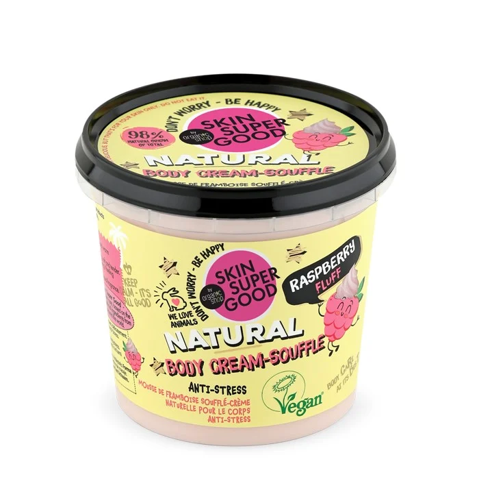 ORGANIC SHOP Skin Super Good – Raspberry Fluff Natural Body Cream-Souffle