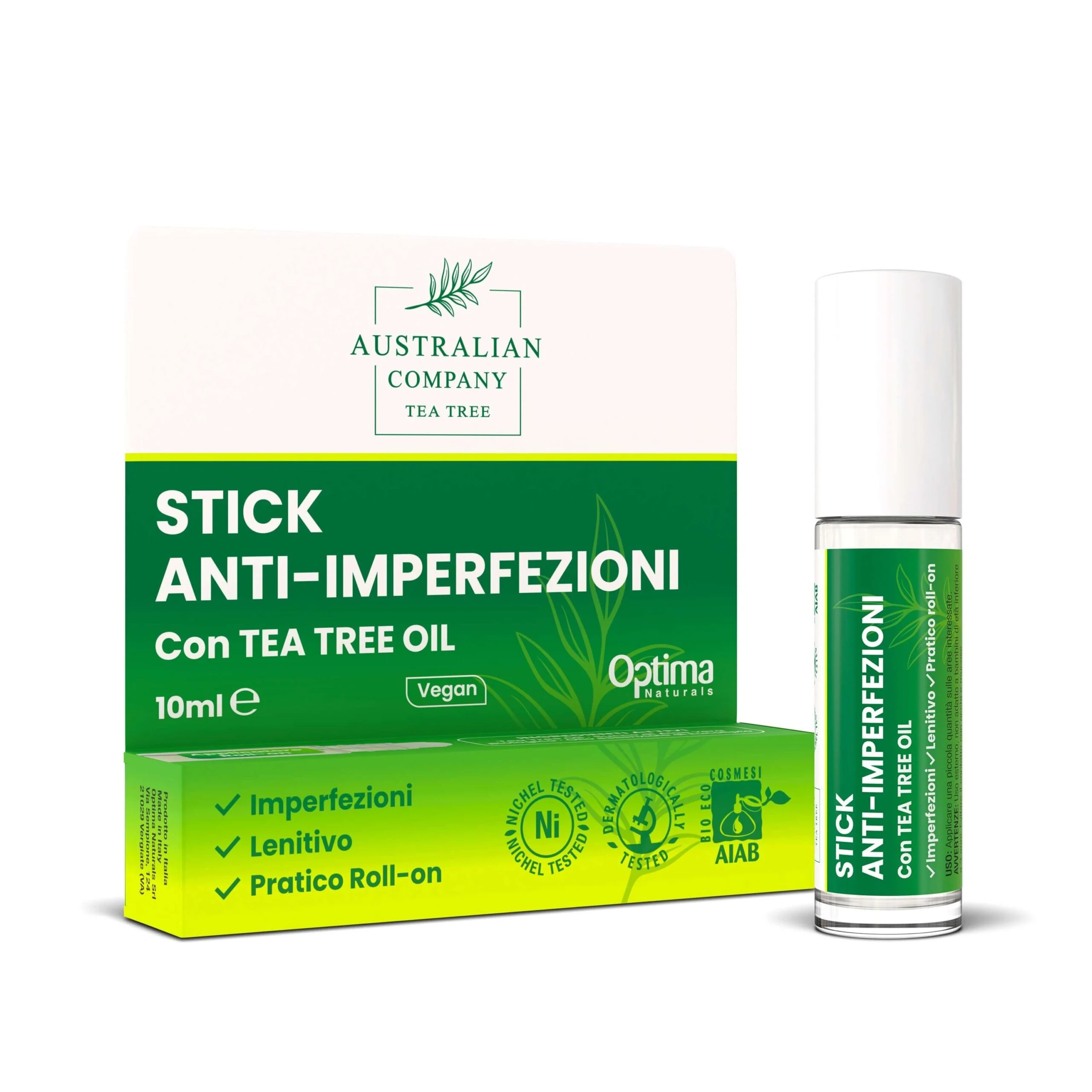 OPTIMA NATURALS Australian Company – Stick Antimperfezioni con Tea Tree Oil