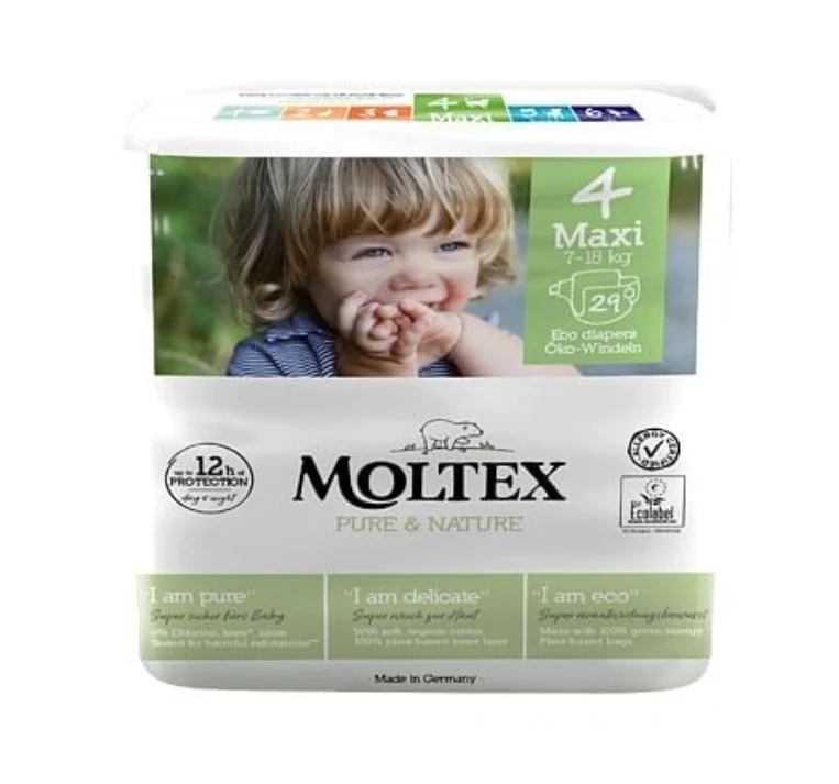 Moltex Pure & Nature Maxi taglia 4 pannolini ECO usa e getta 7-14 kg 29 pezzi