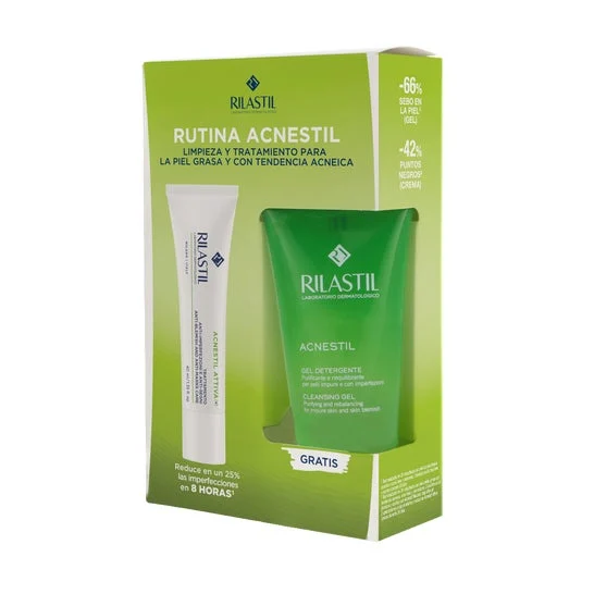 Rilastil Acnestil Pack Acnestil Attiva Crema 40ml + Gel detergente 50ml