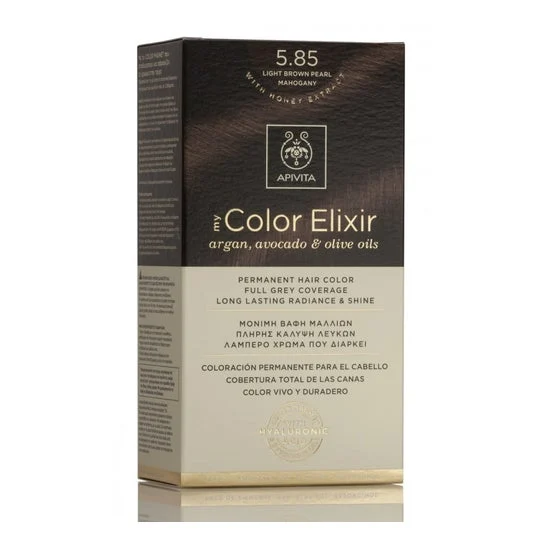 Apivita Kit My Color Elixis colore dei capelli 5,85 marrone chiaro perlato