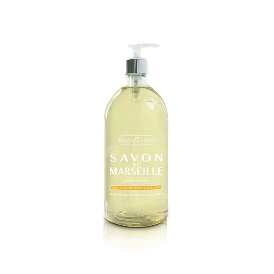 BeauTerra Sapone di Marsiglia Surgras Liquido Liquido Mandorla Dolce 300ml