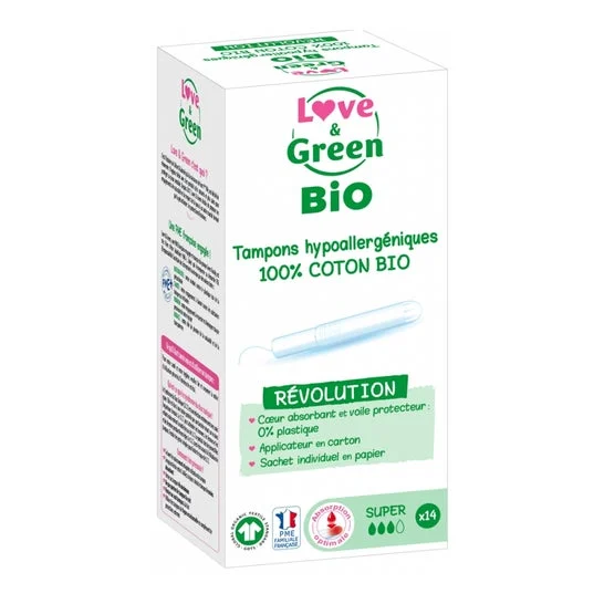 Love & Green Hipoalergeicos Revolution Super 14uds Tampons