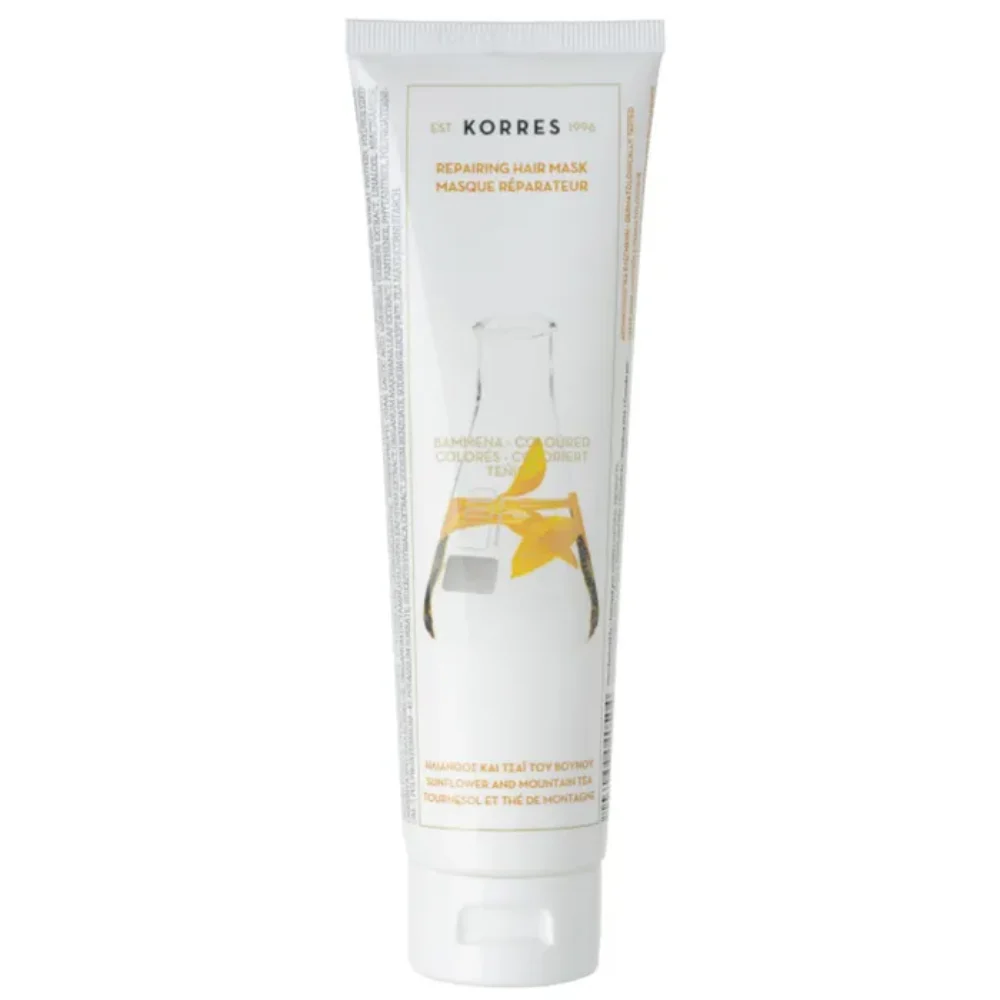 Korres Maschera Riparatrice Per Capelli Colorati Girasole E The De Montagne 125ml