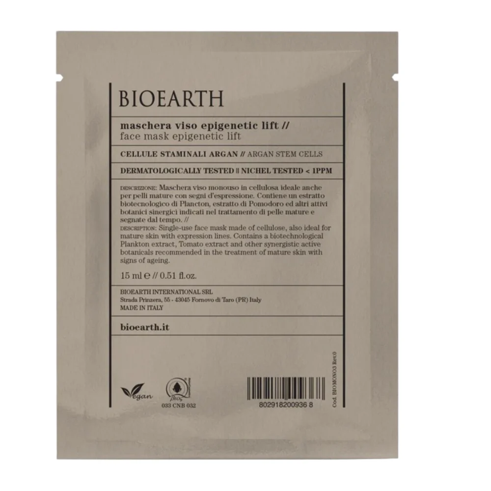 Bioearth Maschera Viso Epigenetic Lift 15 ml