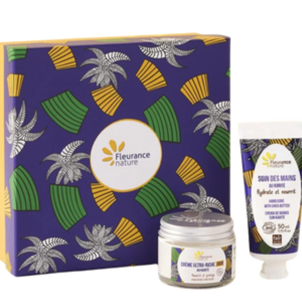 Fleurance nature Set regalo per la cura del viso e delle mani al burro di karitè