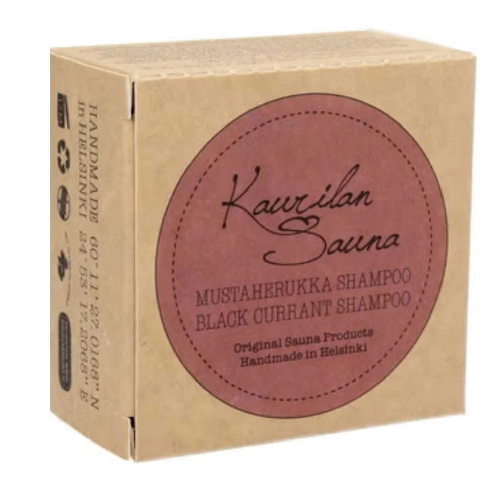 Kaurilan sauna Shampoo solido Black Currant Confezione di carta (90 g)