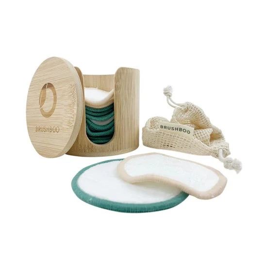 Brushboo Pack Dischi Struccanti + Scatola di Bambù