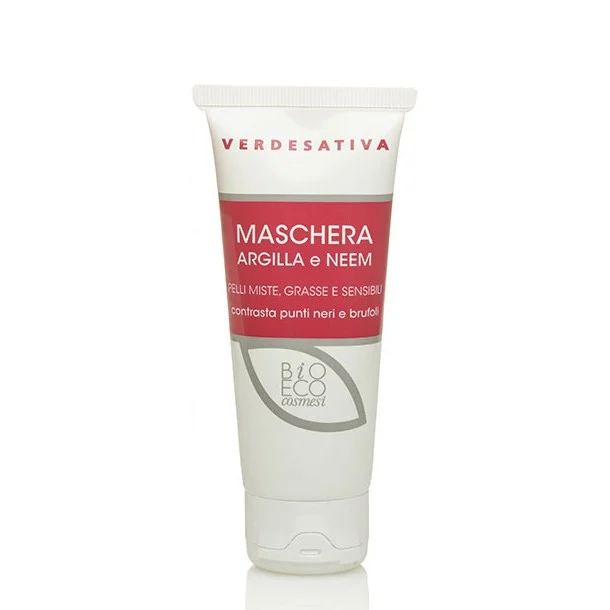 VERDESATIVA Maschera Viso Argilla e Neem