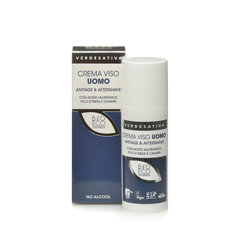 VERDESATIVA Uomo – Crema Viso Antiage e Aftershave