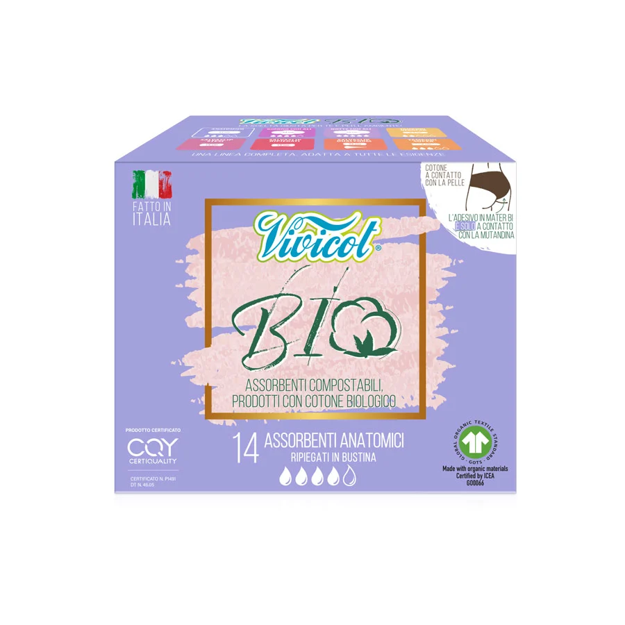 VIVICOT Bio – Assorbenti Compostabili Anatomici