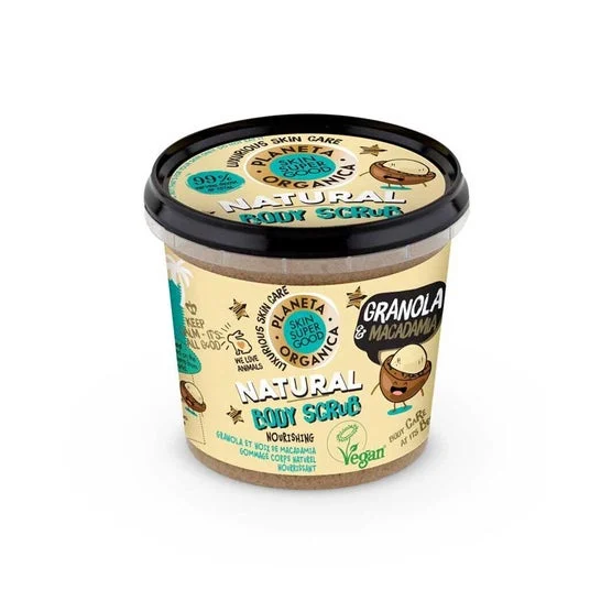 Planeta Organic Body Scrub Granola and Macadamia Nut 360ml