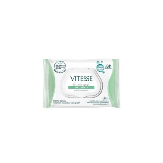 Vitesse Tri-Mineral Toallitas Desmaquillantes Piel Mixta 25uds
