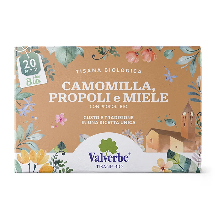 VALVERBE Tisana Camomilla, Propoli e Miele