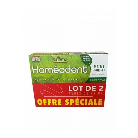 Homeodent Dentífrico Clorofila Cuidado Completo Dientes 2x75ml