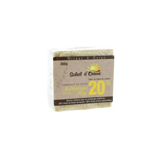 Pharm'Up Sapone di Aleppo Sapone 20% Soleil D'Orient viso e corpo Pane 200G