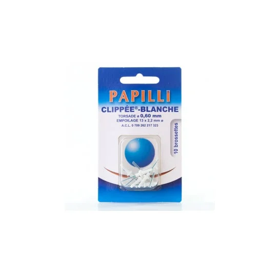 Papilli-Clippee Br Blan1,5Mm 10