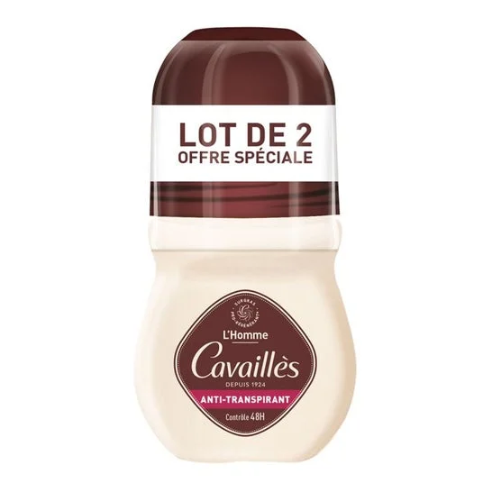 Cavaillès Homme Anti-Transpirant 48H Roll-On 2X50ml