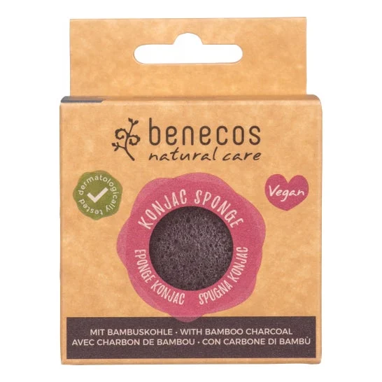 Benecos Cosmeticos Esponja Konjac Bambu Negro 1ud