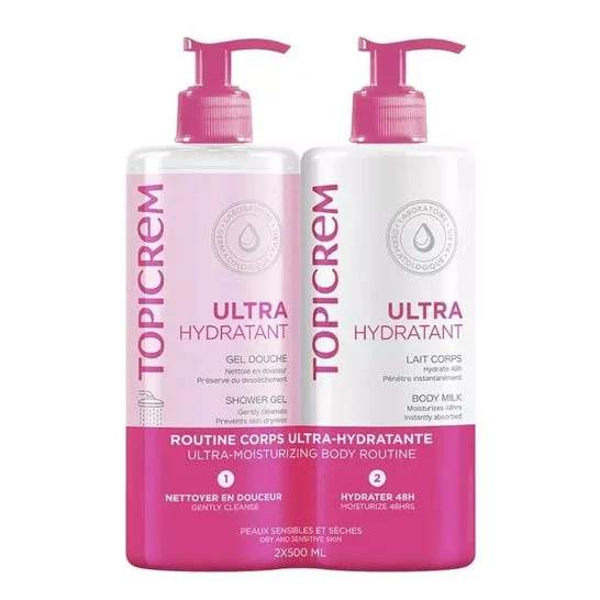 Topicrem Uh Leche Ultra Hidratante + Gel Ducha Set 2x500ml