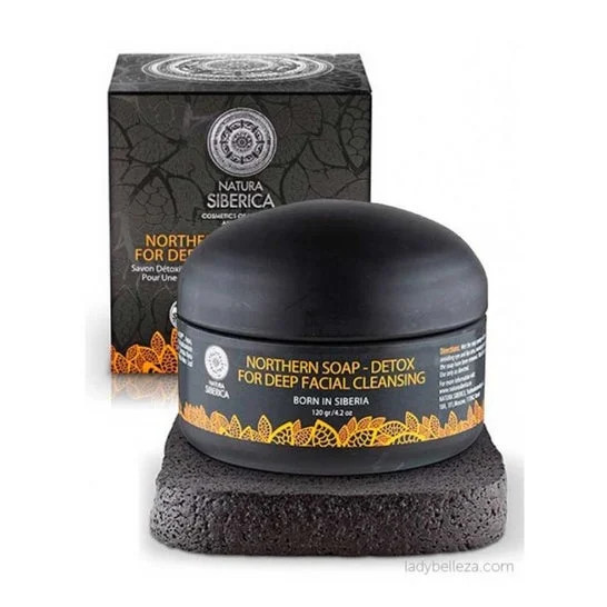 Natura Siberica Jab¢n negro n¢rdico detox para la profunda limpieza facial 120 ml