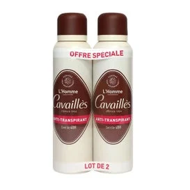 Cavaillès Déodorant Homme Anti-Transpirant 48h 2x150ml