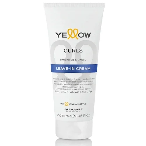 ALFAPARF YELLOW CURLS LEAVE-IN CREAM CREMA IDRATAZIONE E DEFINIZIONE ONDE E RICCI 250ML