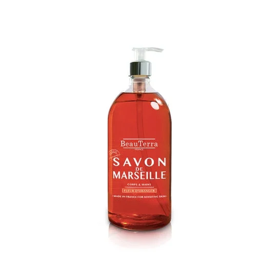 BeauTerra Sapone Liquido Marsiglia Sapone Arancio Fiore d'Arancio 300ml
