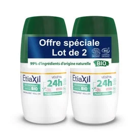 Etiaxil Déodorant 24H Bio Végétal Lotus Roll-On 2x50ml