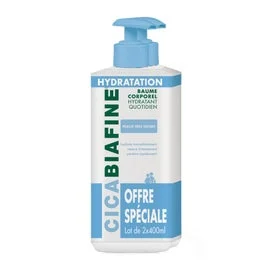Biafine Cicabiafine Baume Corporel Hydratant Quotidien 2 x 400 ml
