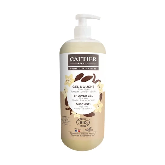 Cattier Gel de Ducha Sin Sulfatos Vainilla Tonka 1L