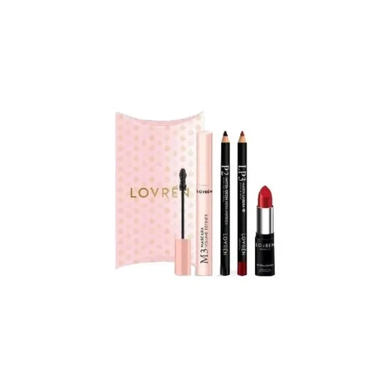 Lovren Kit Vanity 3 Mascara + Matita Occhi + Rossetto Creamy